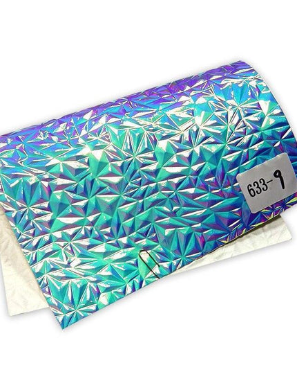 Radiant Crumpled Holographic PU Faux Leather for Creative Creations