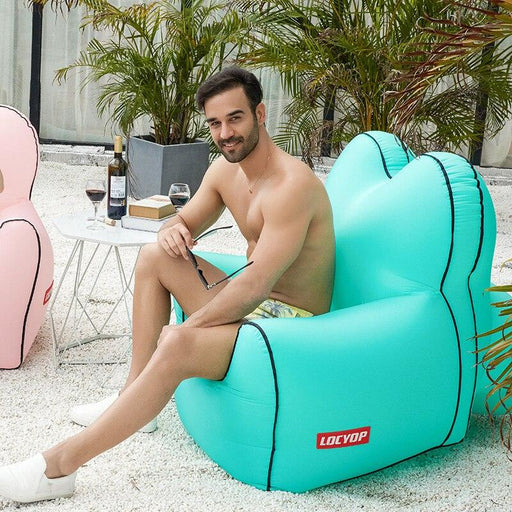 Inflatable Lounge Chair with Windproof Ground Fixing Capability