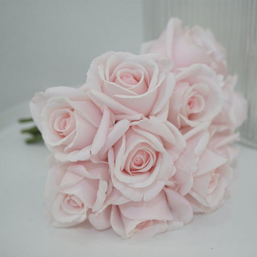 Artificial Roses Nordic Real Touch Moisturizing Latex Snow Mountain Rose Wedding Bridal Bouquet Home Party Flower Arrangement-0-Très Elite-white-Très Elite