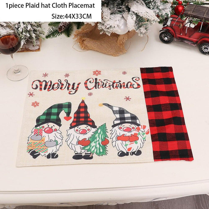 Enchanting Christmas Gnome Chair Cover - Whimsical Festive Home Decoration