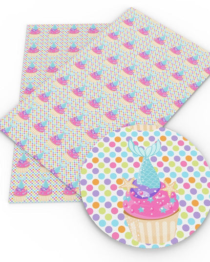 Whimsical Cake Candy Faux Leather Crafting Kit for DIY Accessories and Bags