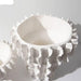Elegant Ceramic Vase with Thread Pattern - Versatile Desk and Home Decor Piece
