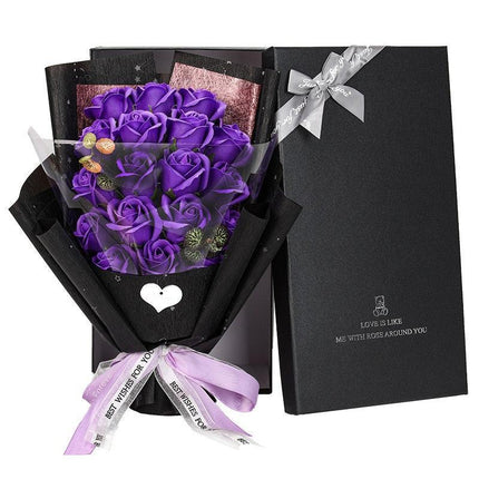 Chic Silk Rose Arrangement in Exquisite Gift Packaging