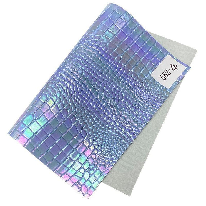 Vibrant Metallic Crocodile Textured Faux Leather Crafting Kit