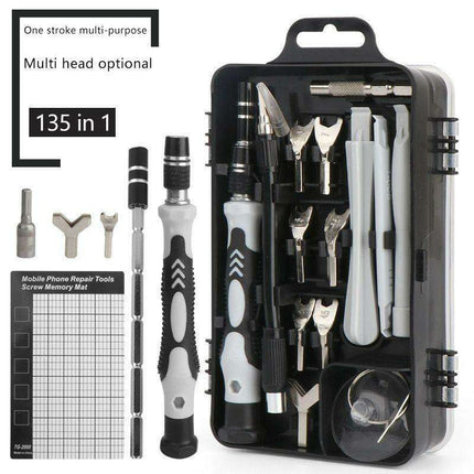 Comprehensive 135-Piece Screwdriver Set for All Your DIY Repairs