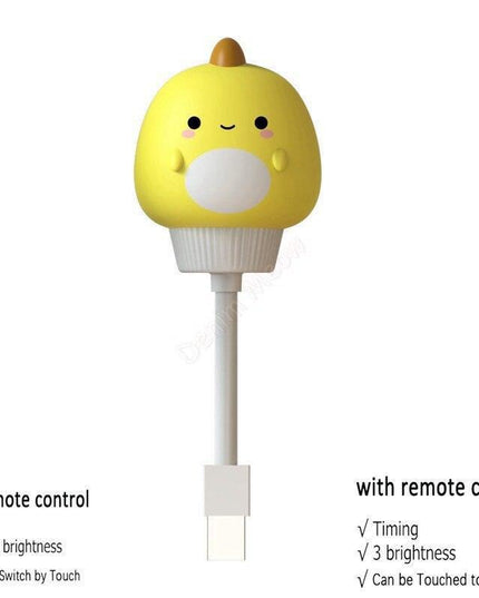 Enchanting Bunny LED Night Light with Cat Remote: Delightful Glow for Kids