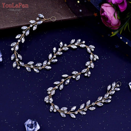 Elegant Silver Water Drop Rhinestone Bridal Headpiece