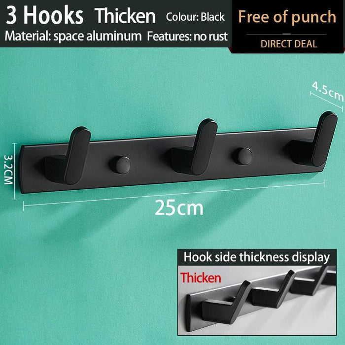 Space-Saving Aluminum Robe Hook Set: Durable Storage Solution