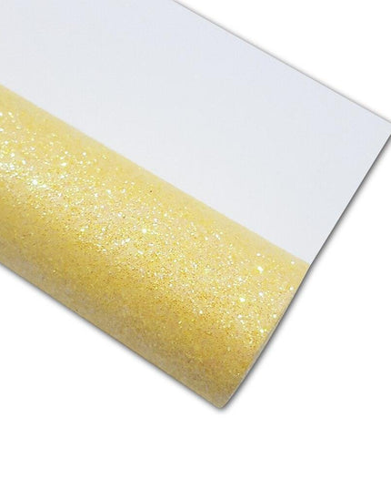 Lustrous Black and Gold Glitter Faux Leather Craft Sheet for Exceptional DIY Projects