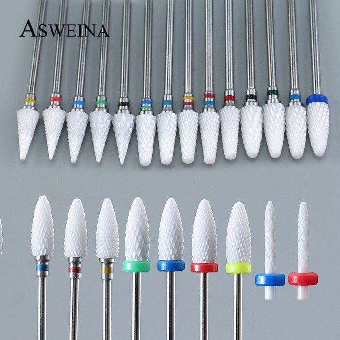 Expert Nail Artistry Ceramic Nail Bit Set - Premium Collection for Professional Nail Care