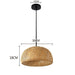 Chinese Style Bamboo Pendant Lamp with Handwoven Charm
