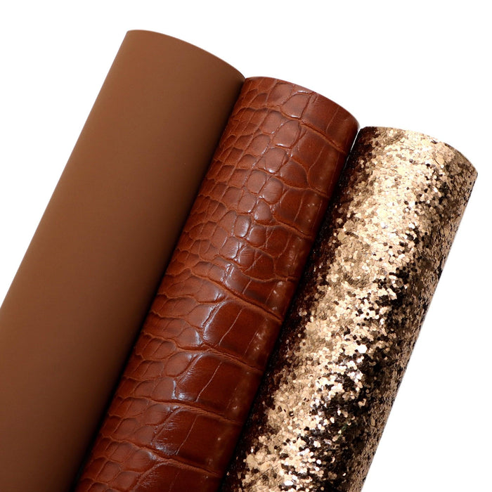 Shiny Faux Leather Crafting Bundle for Stylish Jewelry, Ornaments, and More