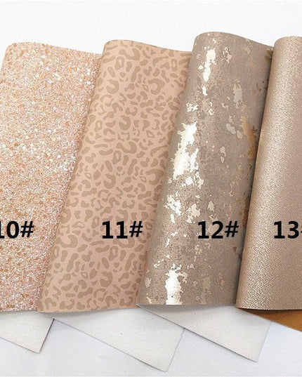 Leopard Print Glitter Lace Faux Leather Craft Sheets - Ultimate DIY Creations Kit