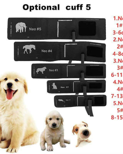 Comprehensive Veterinary Blood Pressure and Oxygen Monitoring System with Adjustable Cuff Sizes