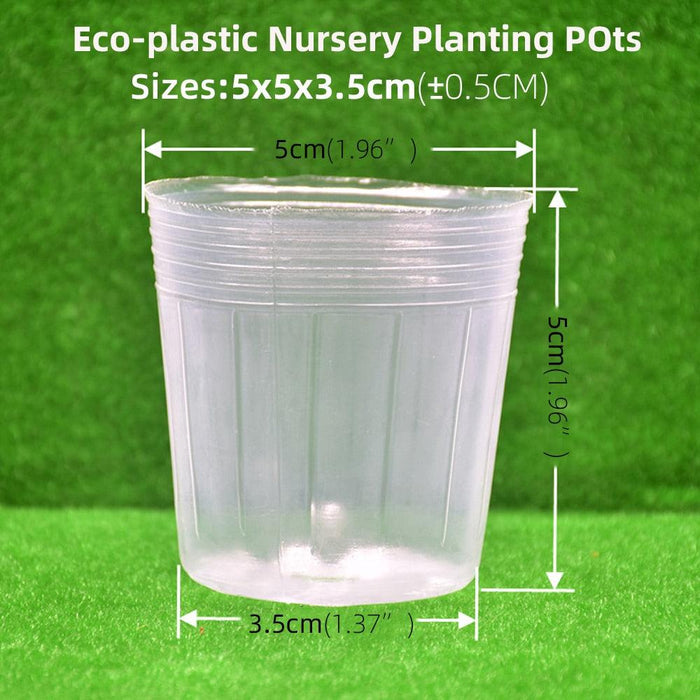 Luxurious Clear Planting Bowls Kit: 100 Nursery Cups for Thriving Plant Growth
