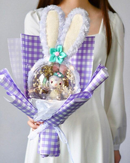 Charming Dried Gypsophila Duck Bouquet - A Whimsical Gift for Her