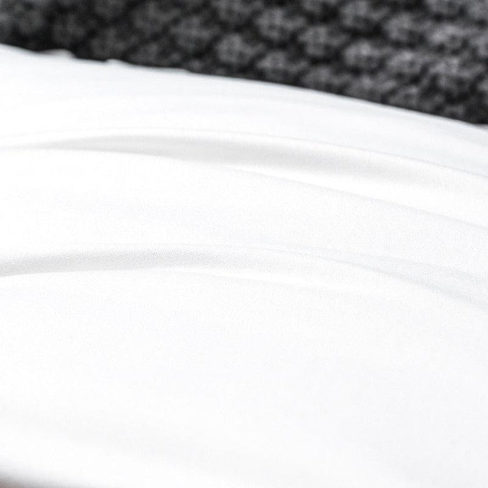 Elegant Reversible Ruffle Pillowcase Set - White, Pink, Gray - 45x45cm