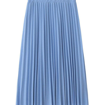 Trendy Black and Pink High-Waisted Pleated Skirt Inspired by Korean Fashion