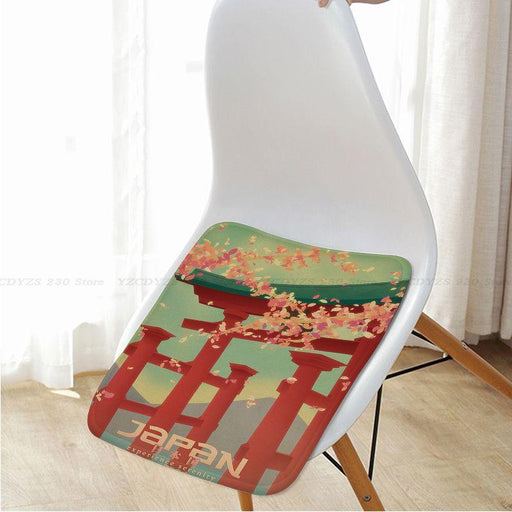 Tokyo Travel Fabric Cushion with Modern Chic Design