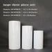 Elegant White and Gold Cylinder Display Pedestals Set