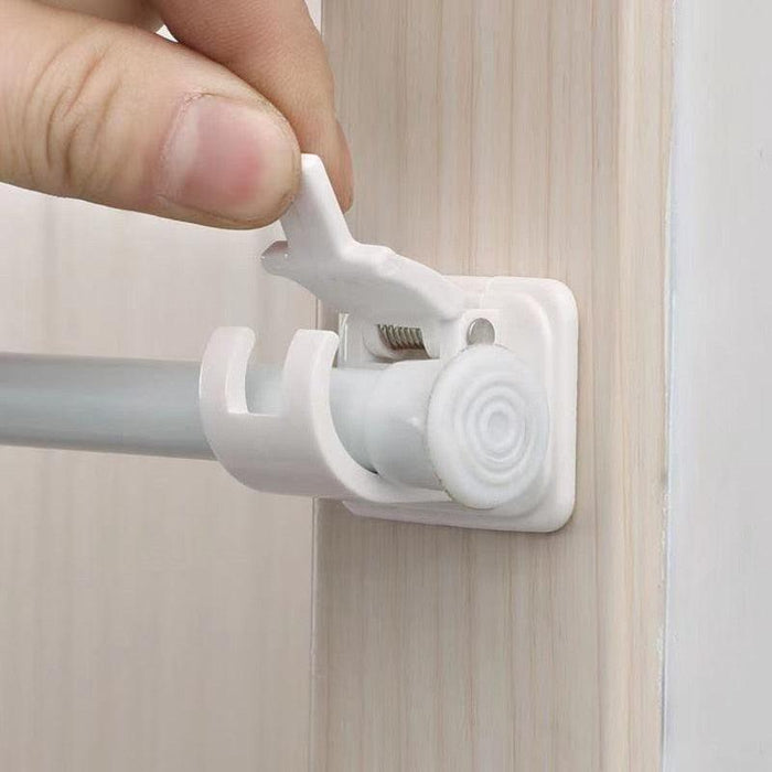 Hassle-Free Waterproof Curtain Rod Brackets - Self-Adhesive, Heavy-Duty Hanging Solution