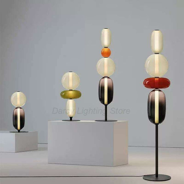 Opulent Scandinavian Glass Floor Lamp for Stylish Home Lighting