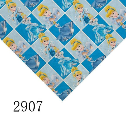 Vibrant Cartoon Character Synthetic Leather Crafting Sheet - A4 Size