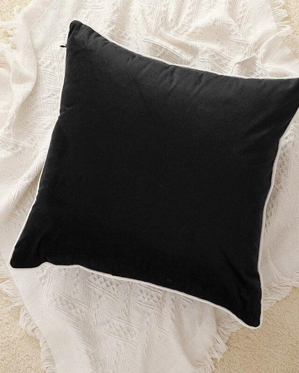 Chic Nordic White Cotton Pompom Pillow Cover - Luxurious Home Decor Accent