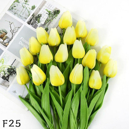 Elegant 31-Piece Faux Tulip Arrangement - Enhance Your Celebrations