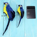 Realistic Parrot Garden Sculpture - Vibrant Feathered Outdoor Decor