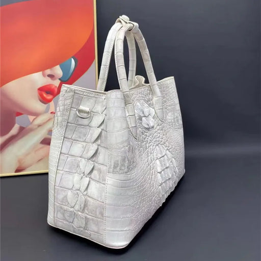 Alligator Leather Women's Tote Handbag in Exquisite Crocodile Design