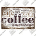 Vintage Coffee Metal Sign with Distressed Retro Charm for Kitchen, Cafe, or Bar