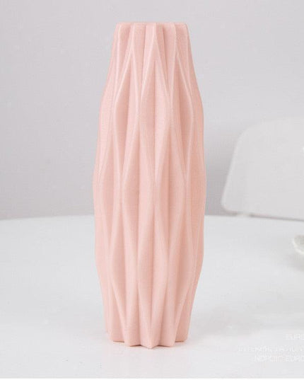 Nordic Elegance: Premium White Plastic Vase for Stylish Home Decor