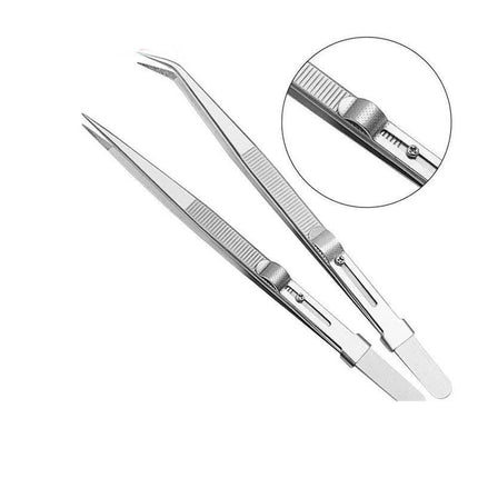 Delicate Task Precision Tweezer Set with Secure Slide Lock Mechanism