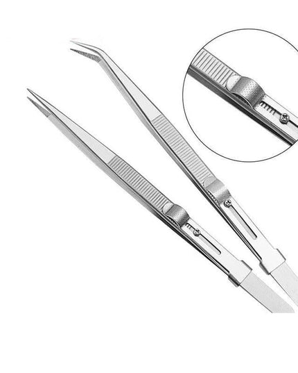 Delicate Task Precision Tweezer Set with Secure Slide Lock Mechanism