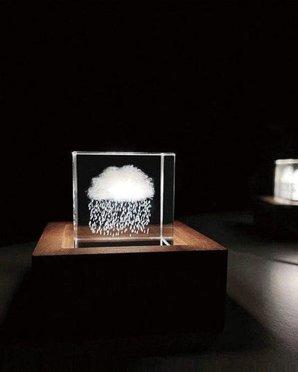 Sophisticated 3D Crystal Raindrop Decor - Elegant Office Accent