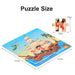 Montessori 3D Animal Vehicle Puzzle Set - Educational Wood Toy for Kids