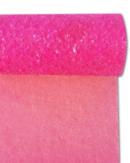 Glamorous Rose Pink Chunky Glitter Fabric Roll for Stunning Handbags and Accessories