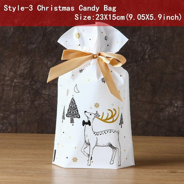 Santa's Joyful Holiday Candy Gift Bag Collection - Set of 5