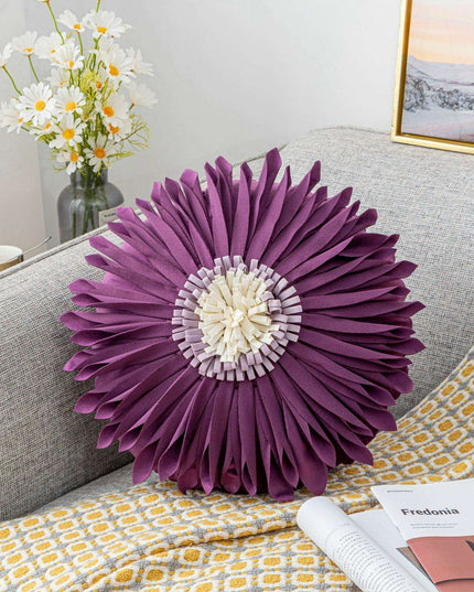 Pink and White Floral Velvet Tufted Throw Pillow Set with Fringe Trimming