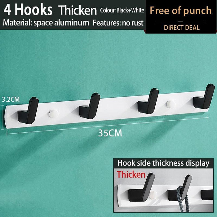 Space-Saving Aluminum Robe Hook Set: Durable Storage Solution