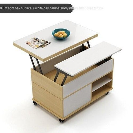 Convertible Lift-Top Coffee Table: Versatile Dining & Living Space Solution