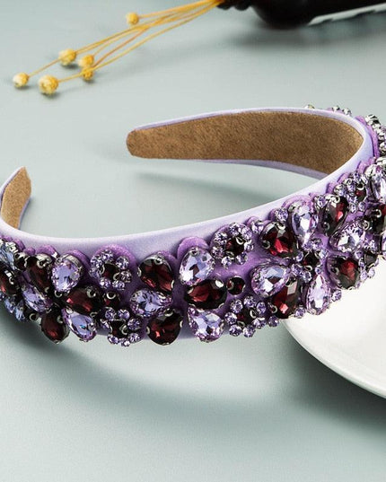 Lavish Purple Glam Headband - Stylish Hair Accessory for Women