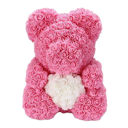 Elegant Teddy Rose Bear with Artificial Blooms - Perfect Gift for Cherished Moments