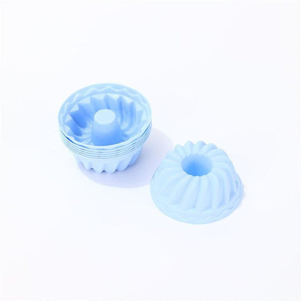 6-Pack Non-Stick Silicone Round Baking Molds for Cupcakes and Muffins