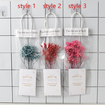 Elegant Dried Floral Arrangement in Trendy Tote Bag