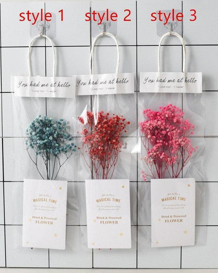 Elegant Dried Floral Arrangement in Trendy Tote Bag