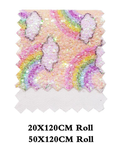 Glittering Rainbow Faux Leather Crafting Roll - Ignite Your Imagination with a Splash of Color