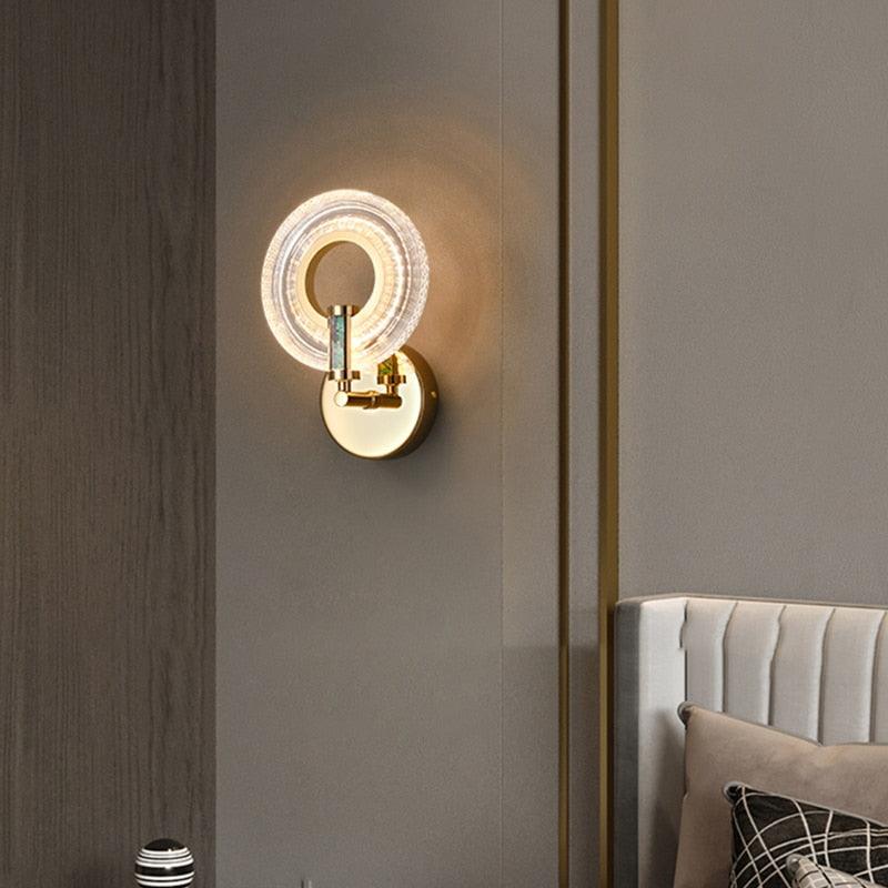 Nordic LED Wall Lamp Indoor Lighting Luxurious Lamps For Bed Living Room Hotel Bathroom Decoration Designer Light-0-Très Elite-Diameter 18cm-90-260V-Warm light-Très Elite