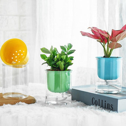Smart Self-Watering Indoor Planter Pot - Eco-Friendly PET Construction